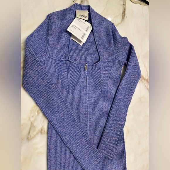 NWT Isabel Marant Zael lavender midi knit dress 36 - Picture 8 of 11